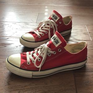 Converse All Star, Size 9 M, 11W, Red (used, fair)